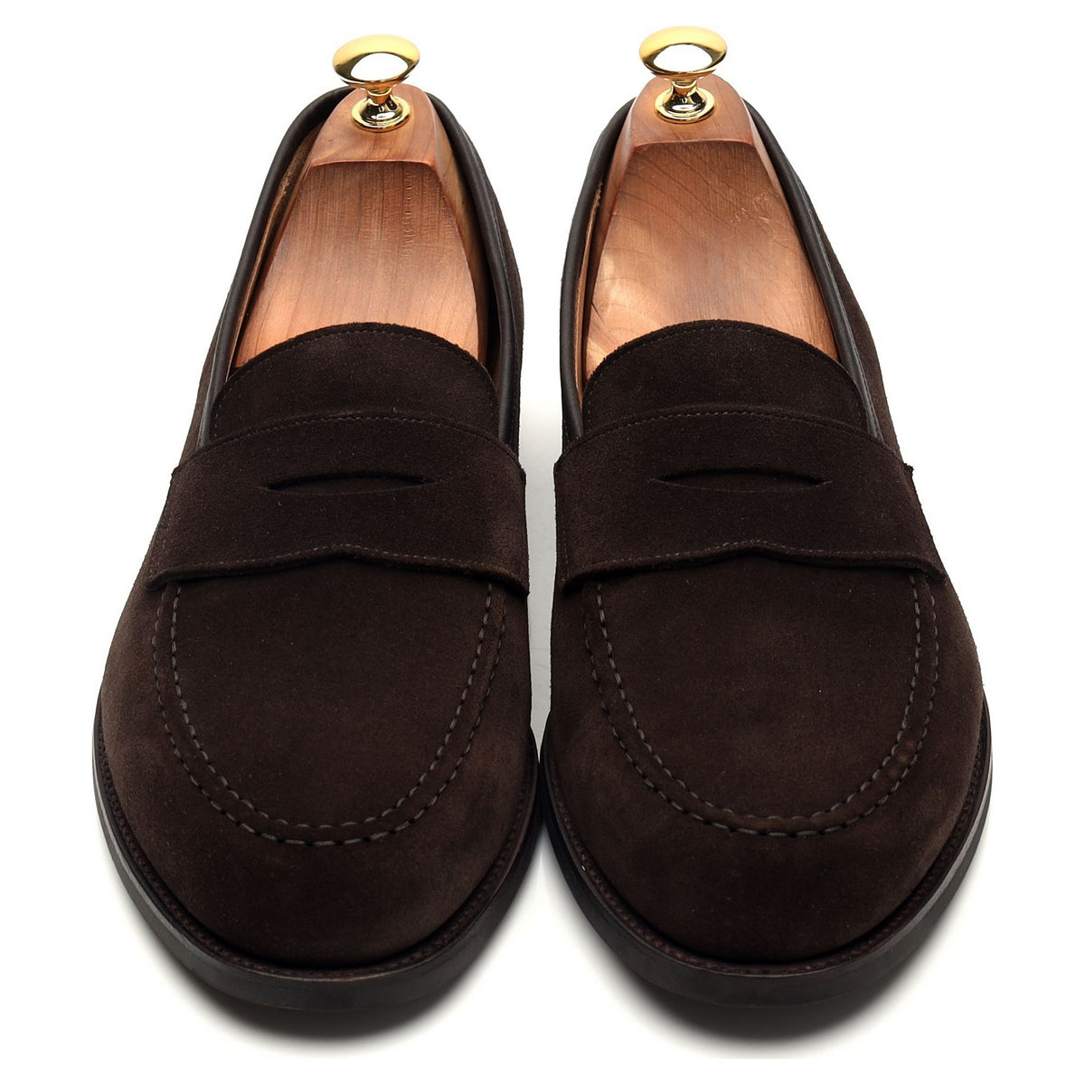 &#39;Concord&#39; Dark Brown Suede Loafers UK 10 E