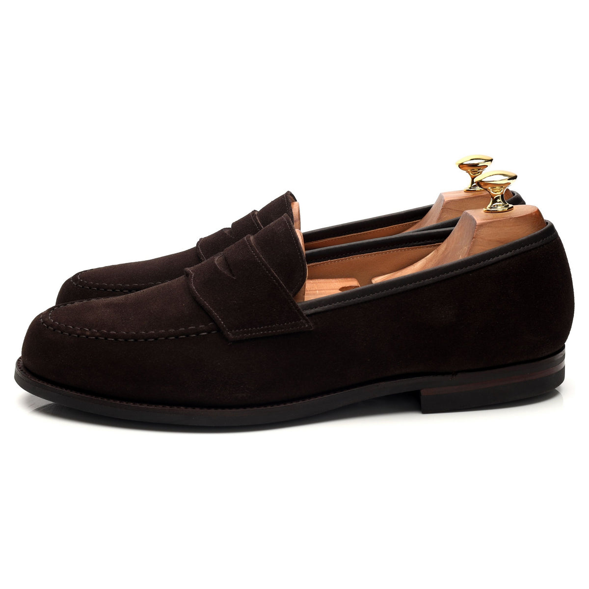 &#39;Concord&#39; Dark Brown Suede Loafers UK 10 E