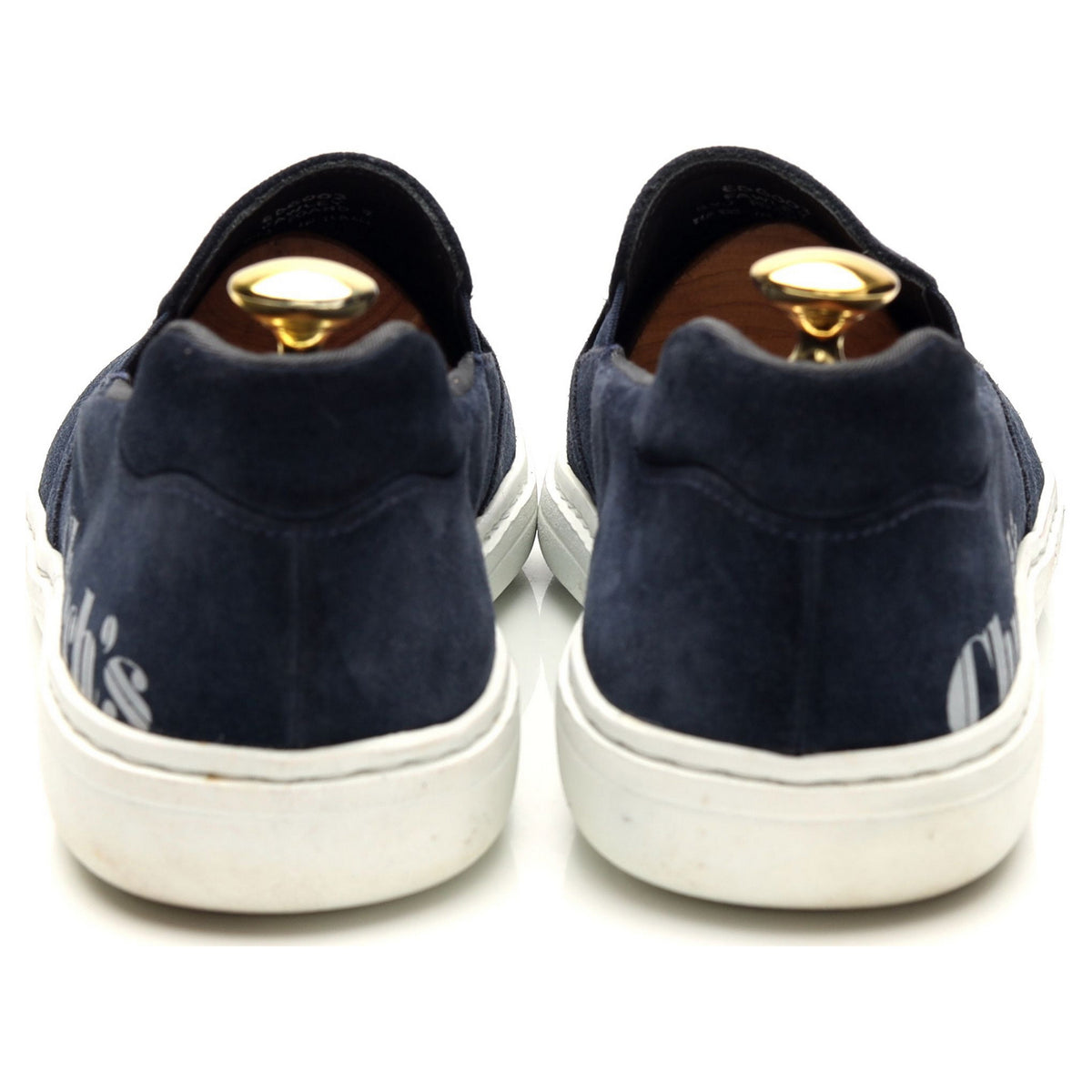 &#39;Fawley&#39; Navy Blue Suede Slip On Sneakers UK 7