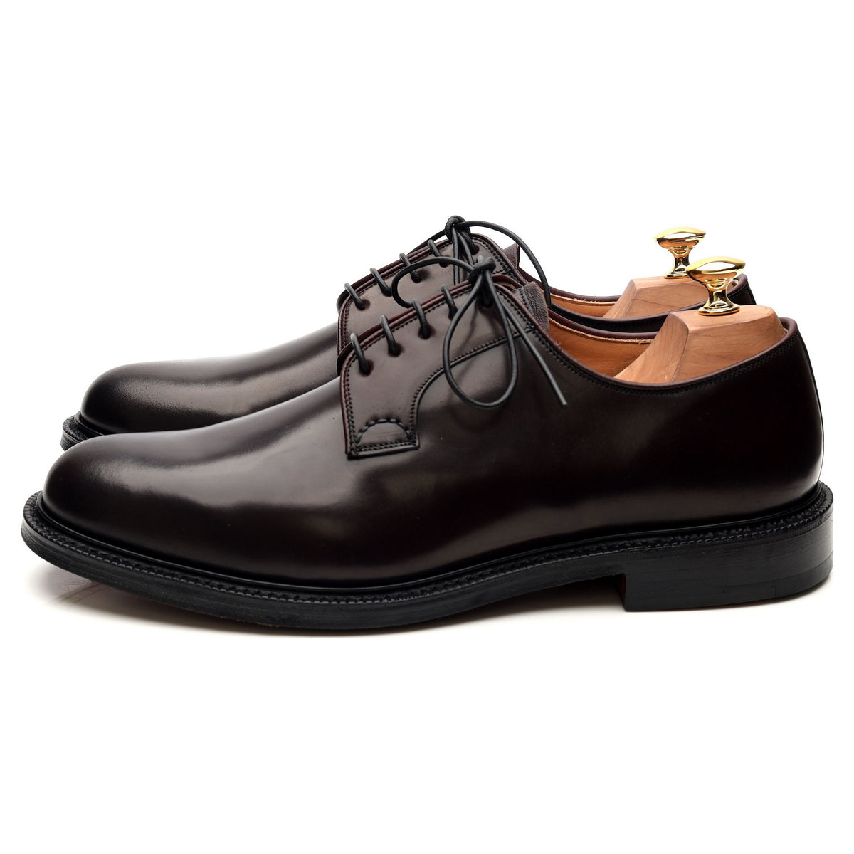 Shannon' Burgundy Cordovan Leather Derby UK 9.5 F - Abbot's Shoes