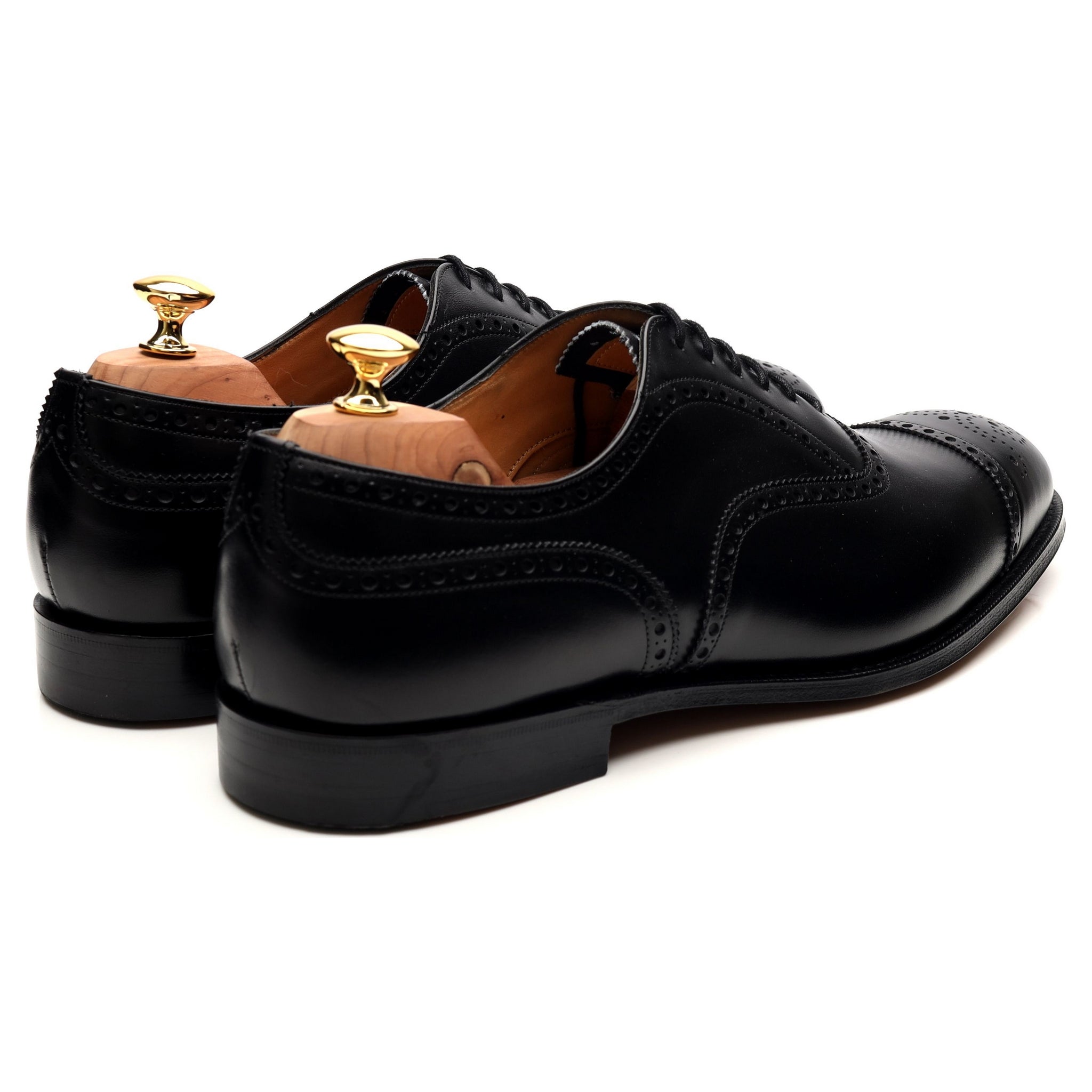 Diplomat' Black Leather Oxford Semi Brogues UK 11 G - Abbot's Shoes