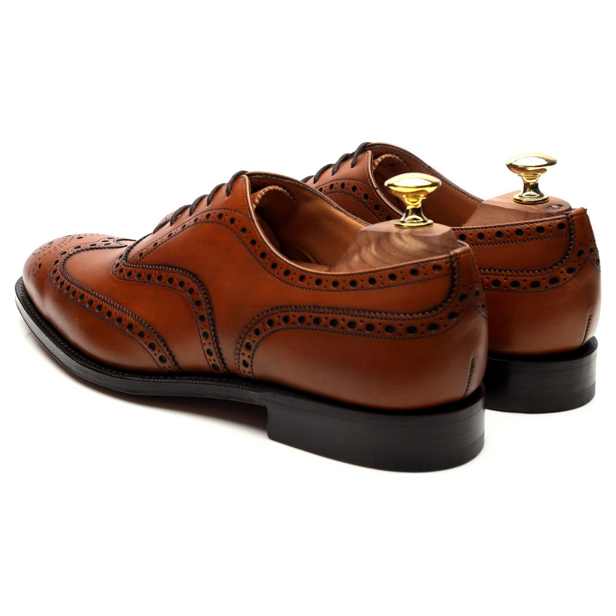 &#39;Chetwynd&#39; Tan Brown Leather Brogues UK 7 F