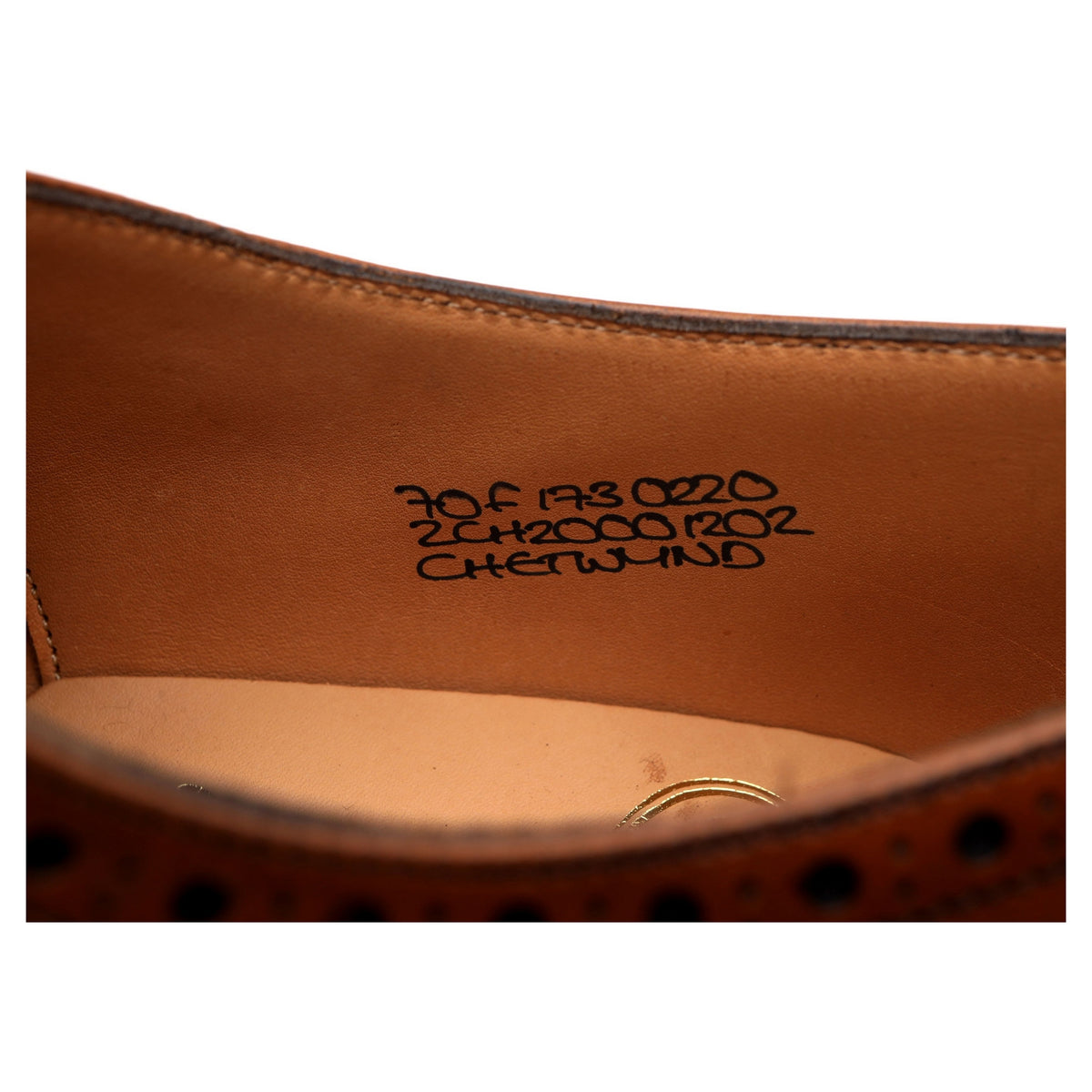 &#39;Chetwynd&#39; Tan Brown Leather Brogues UK 7 F