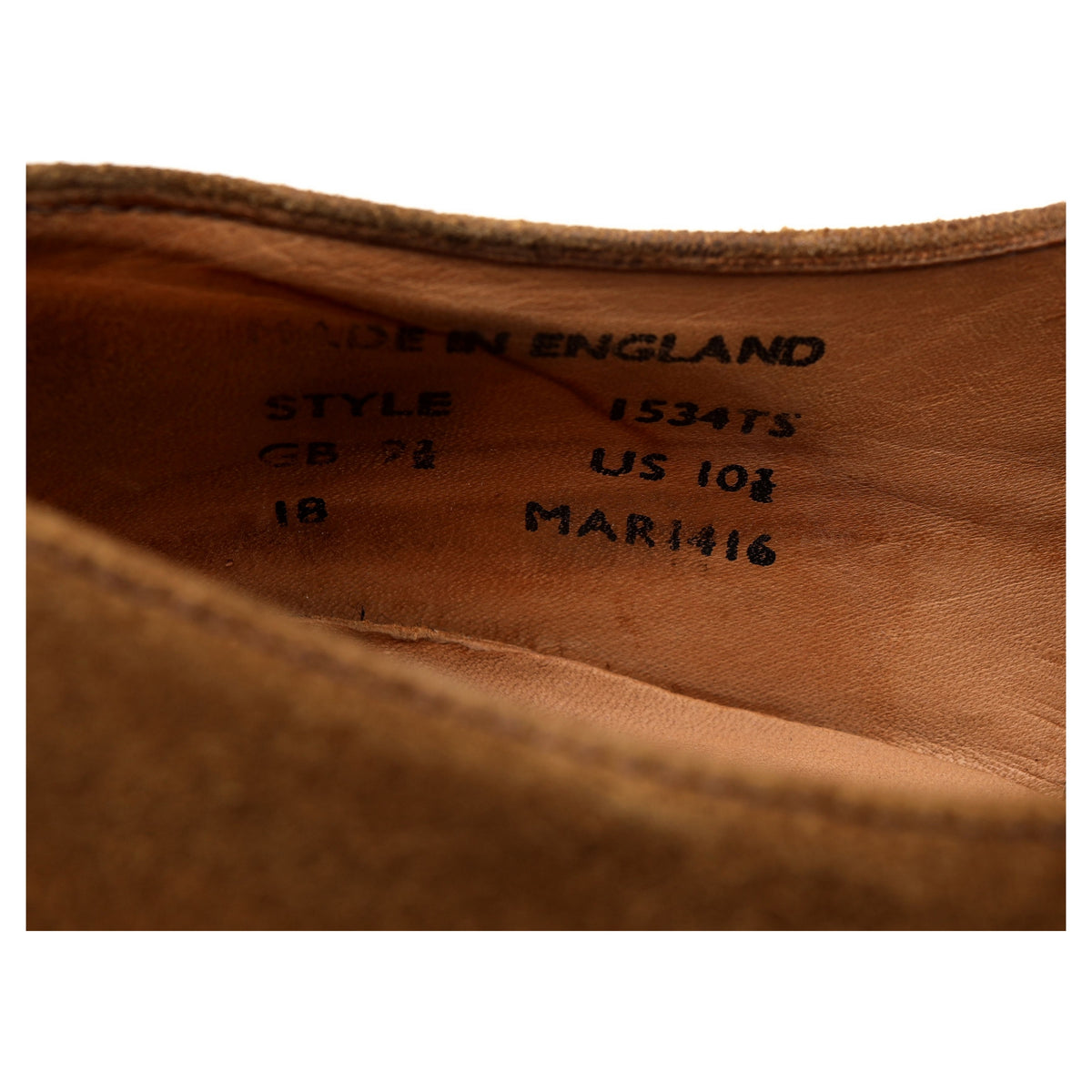 &#39;Archie&#39; Tan Brown Suede Derby UK 9.5