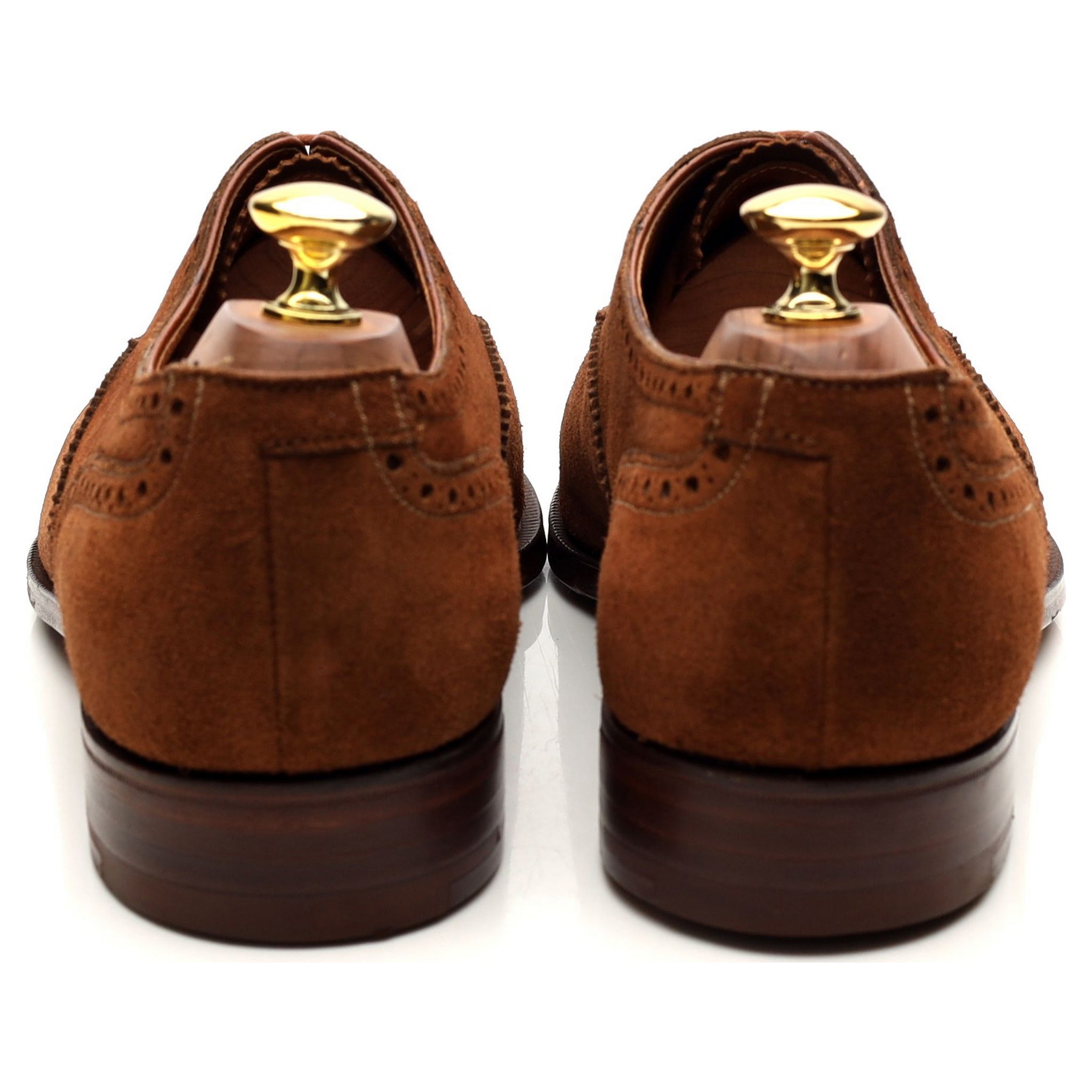 Westminster' Tan Brown Suede Oxford Semi Brogues UK 8.5 E
