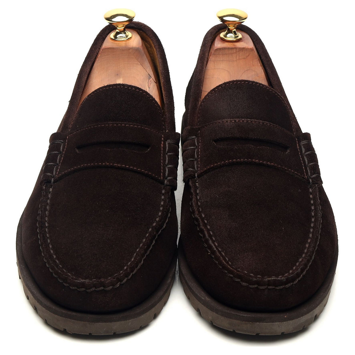 United Arrows &#39;Coraux&#39; Dark Brown Suede Loafers UK 8.5