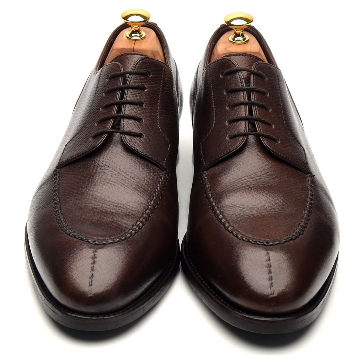 &#39;135 Artista&#39; Dark Brown Leather Split Toe Derby UK 10 H