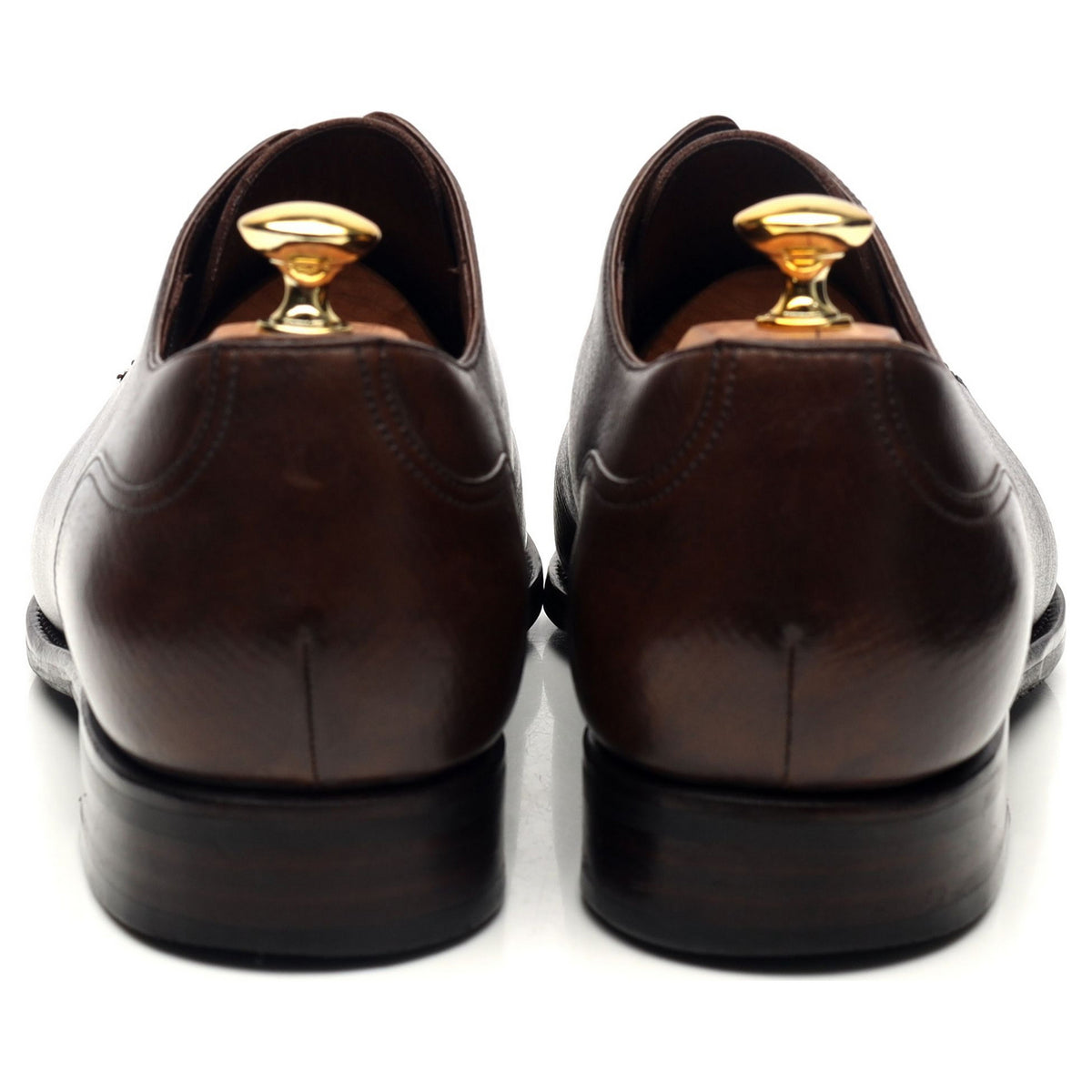 &#39;135 Artista&#39; Dark Brown Leather Split Toe Derby UK 10 H