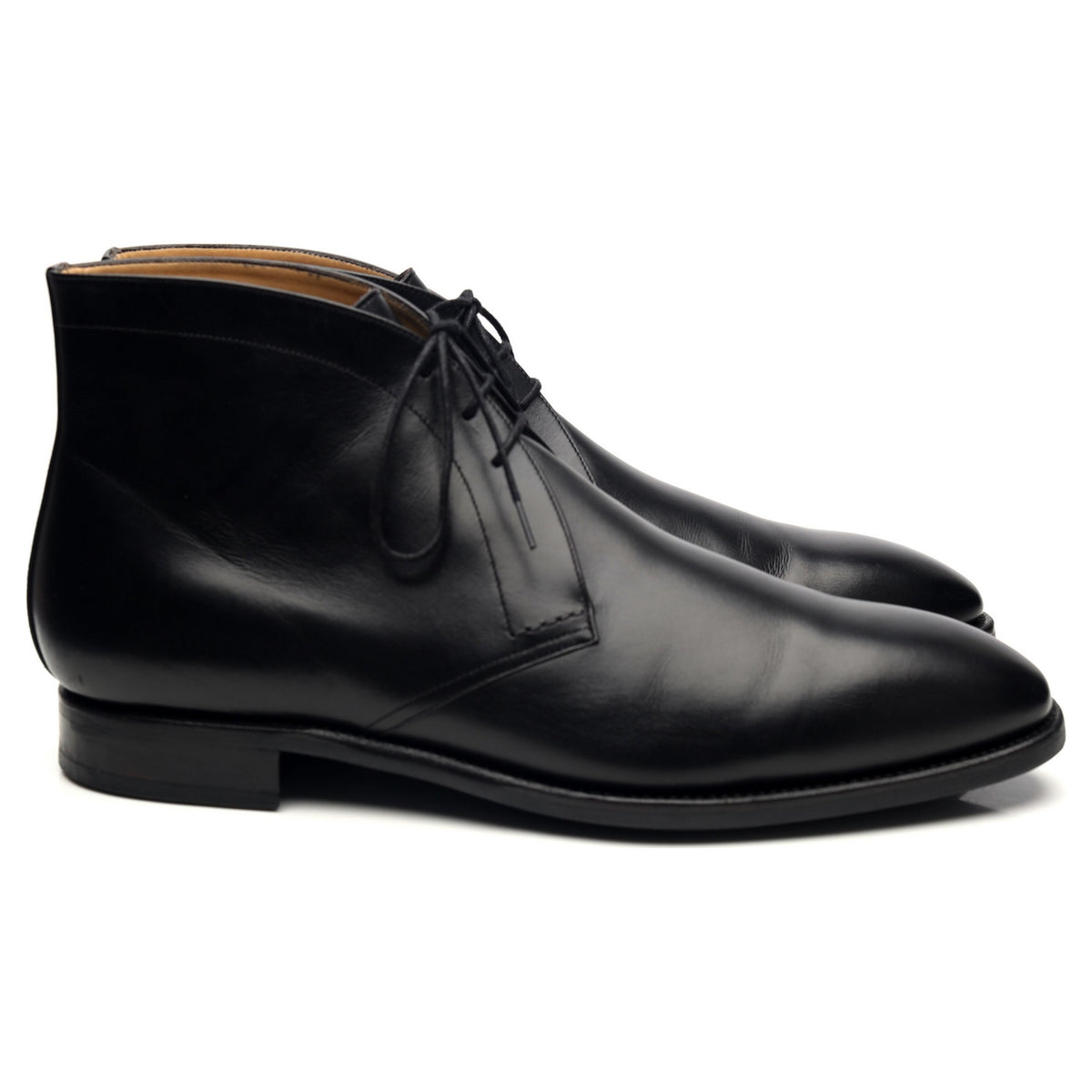 &#39;133 Artista&#39; Black Leather Chukka Boots UK 10 G