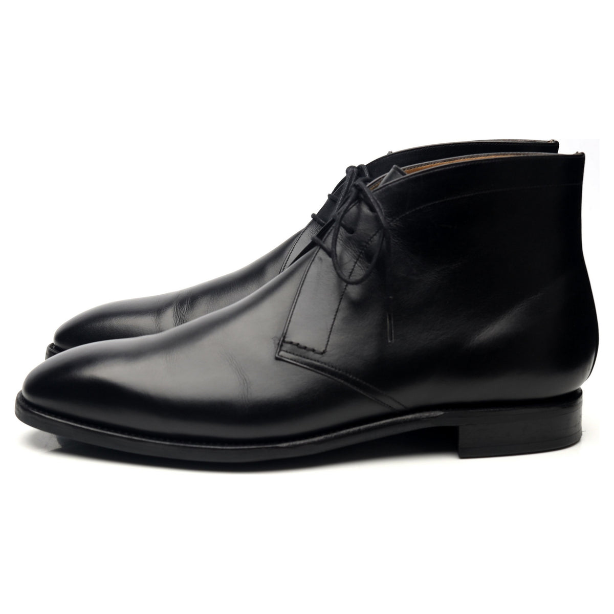 &#39;133 Artista&#39; Black Leather Chukka Boots UK 10 G