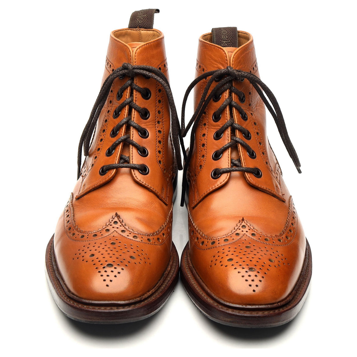 1880 &#39;Burford 2&#39; Tan Brown Leather Boots Brogues UK 7 F