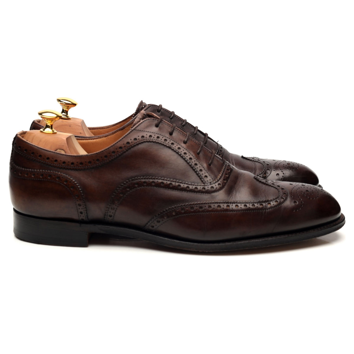 &#39;Arthur lll&#39; Dark Brown Leather Oxford Brogues UK 11 F