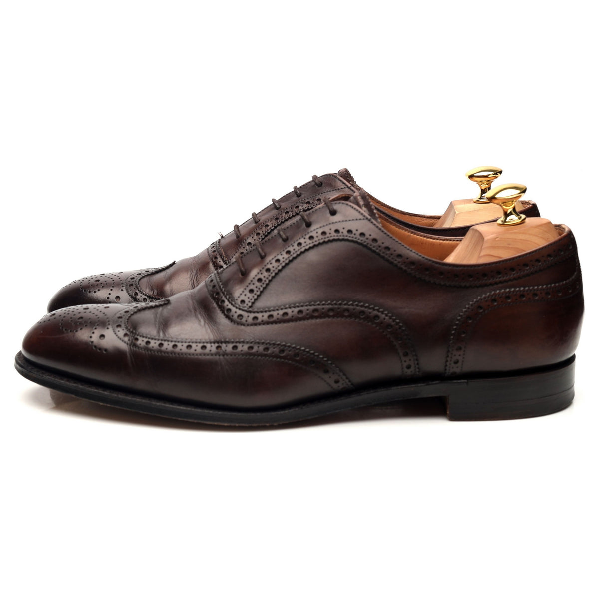 &#39;Arthur lll&#39; Dark Brown Leather Oxford Brogues UK 11 F