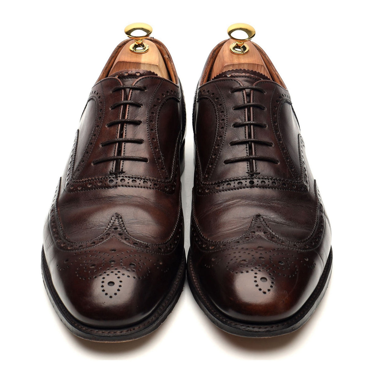 &#39;Arthur lll&#39; Dark Brown Leather Oxford Brogues UK 11 F