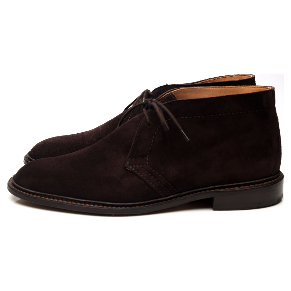 &#39;Polo&#39; Dark Brown Suede Chukka Boots UK 10.5