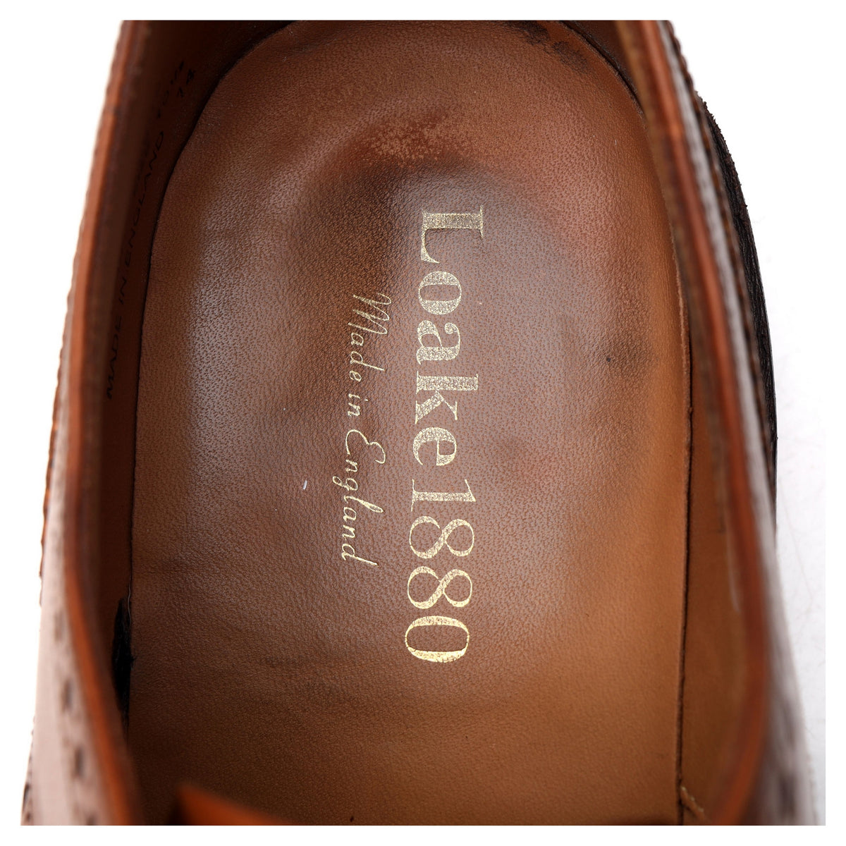 1880 &#39;Chester&#39; Tan Brown Leather Derby Brogues UK 10.5 F