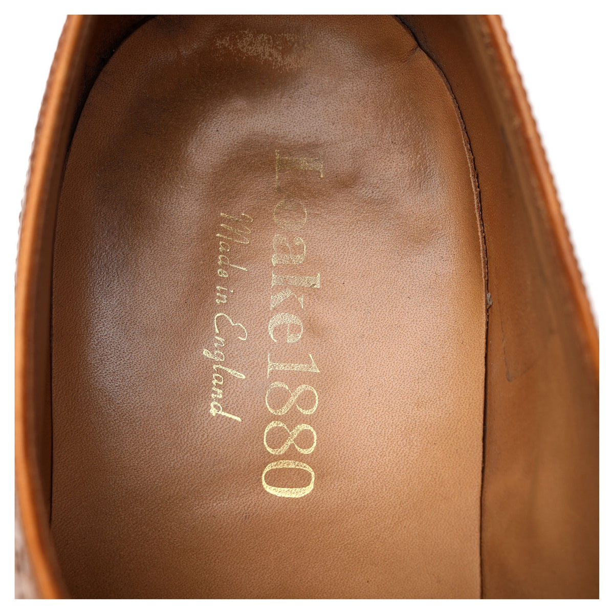 1880 &#39;Chester&#39; Tan Brown Leather Derby Brogues UK 10.5 F