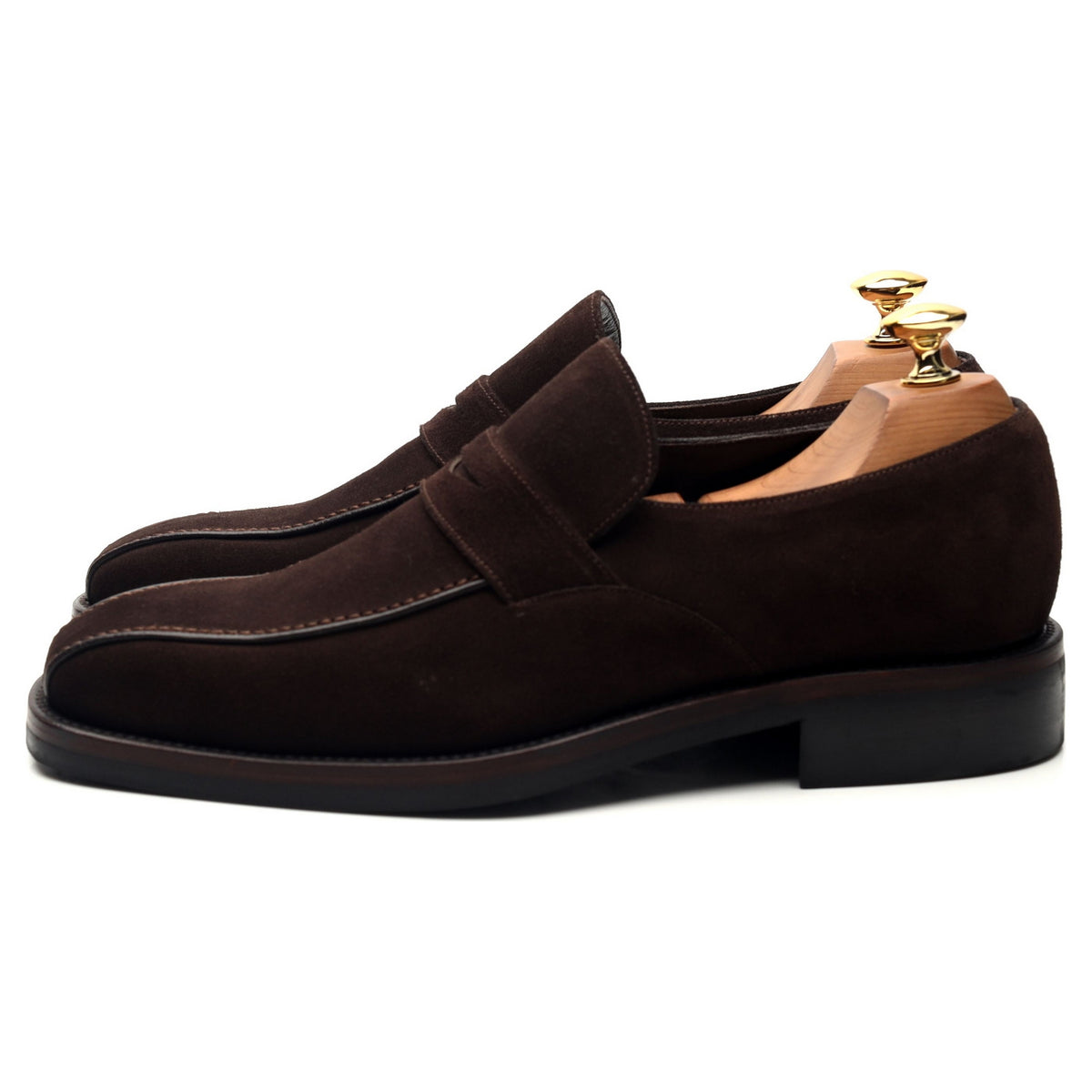 &#39;Seville&#39; Dark Brown Suede Loafers UK 6.5