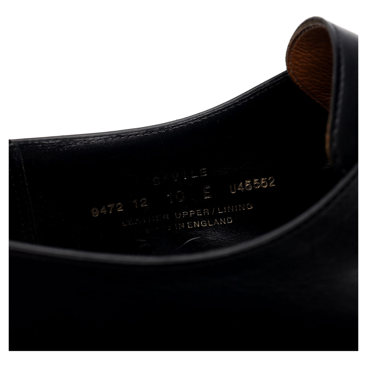 &#39;Savile&#39; Black Leather Monk Strap UK 10 E