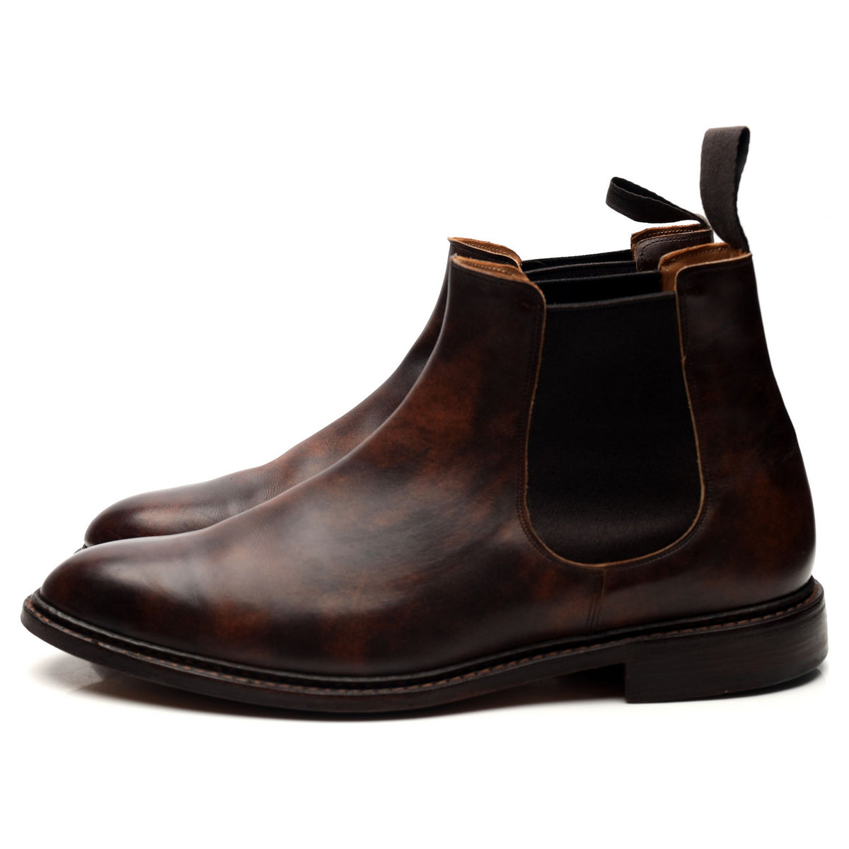 &#39;Roxbury&#39; Dark Brown Museum Leather Chelsea Boots UK 9