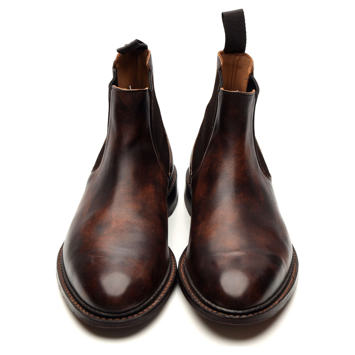 &#39;Roxbury&#39; Dark Brown Museum Leather Chelsea Boots UK 9