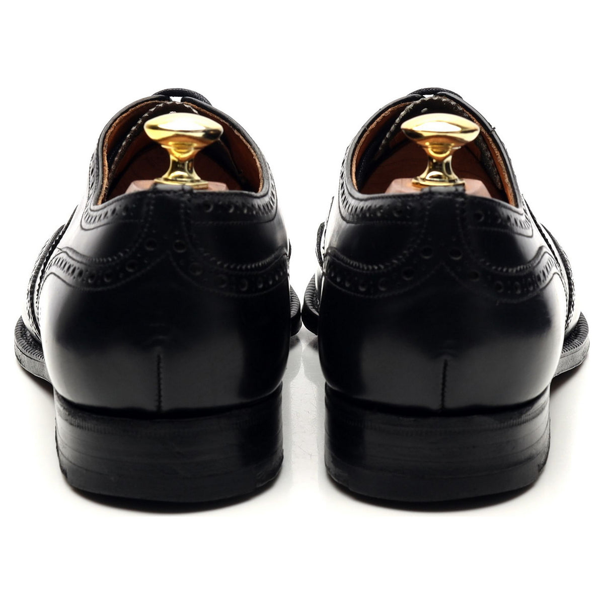 &#39;Wingate&#39; Black Leather Oxford Brogues UK 8 F