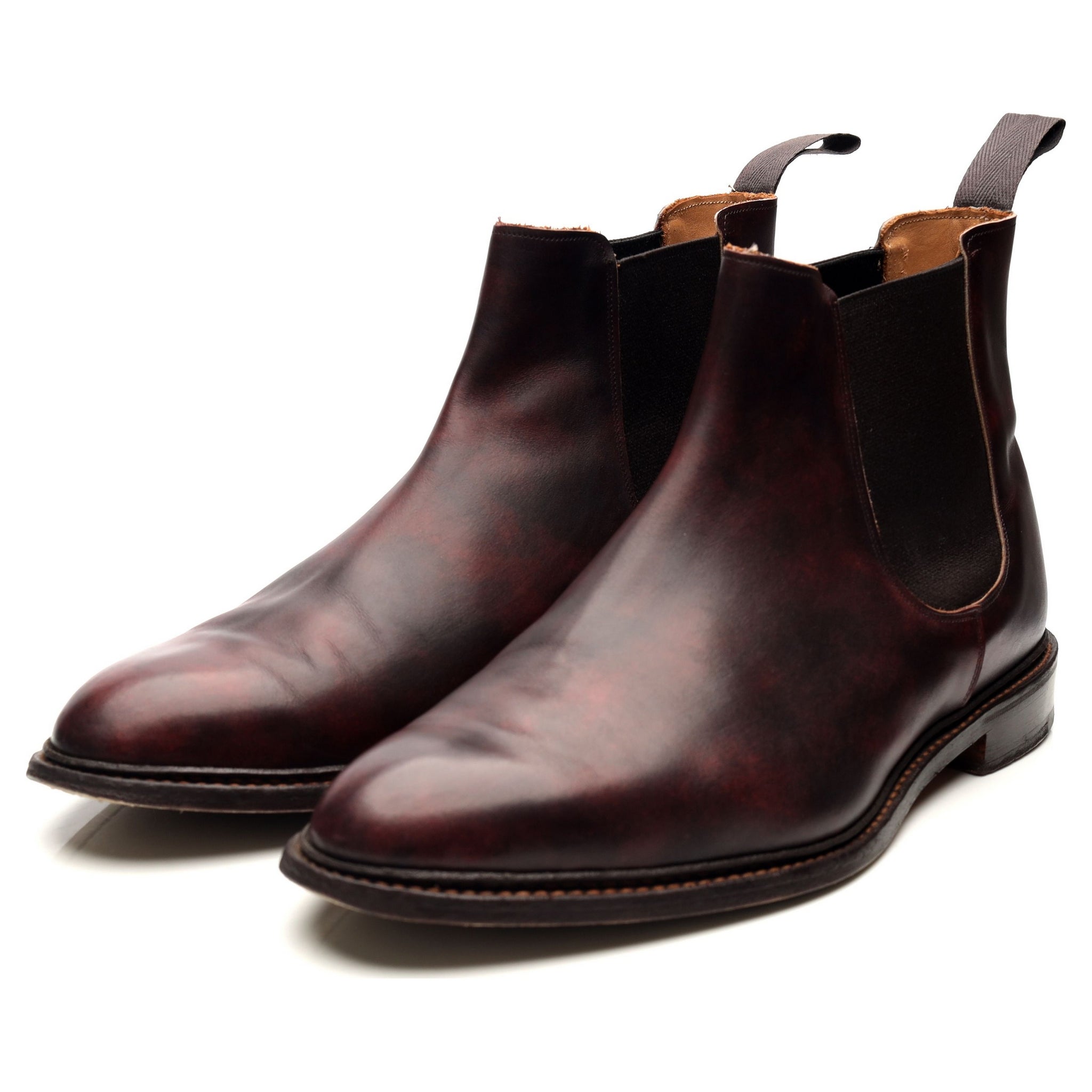 mens burgundy boots uk