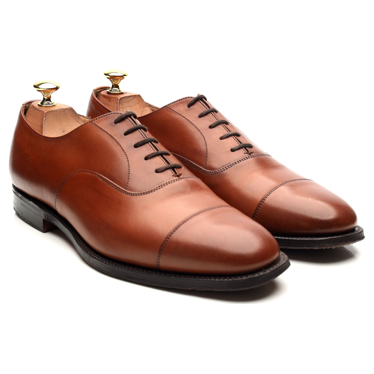 &#39;Canberra&#39; Tan Brown Leather Oxford UK 9 F