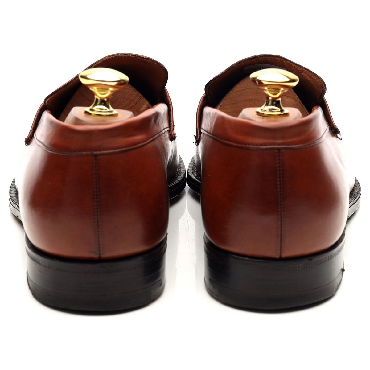 &#39;Darwin&#39; Tan Brown Leather Loafers UK 8.5 F