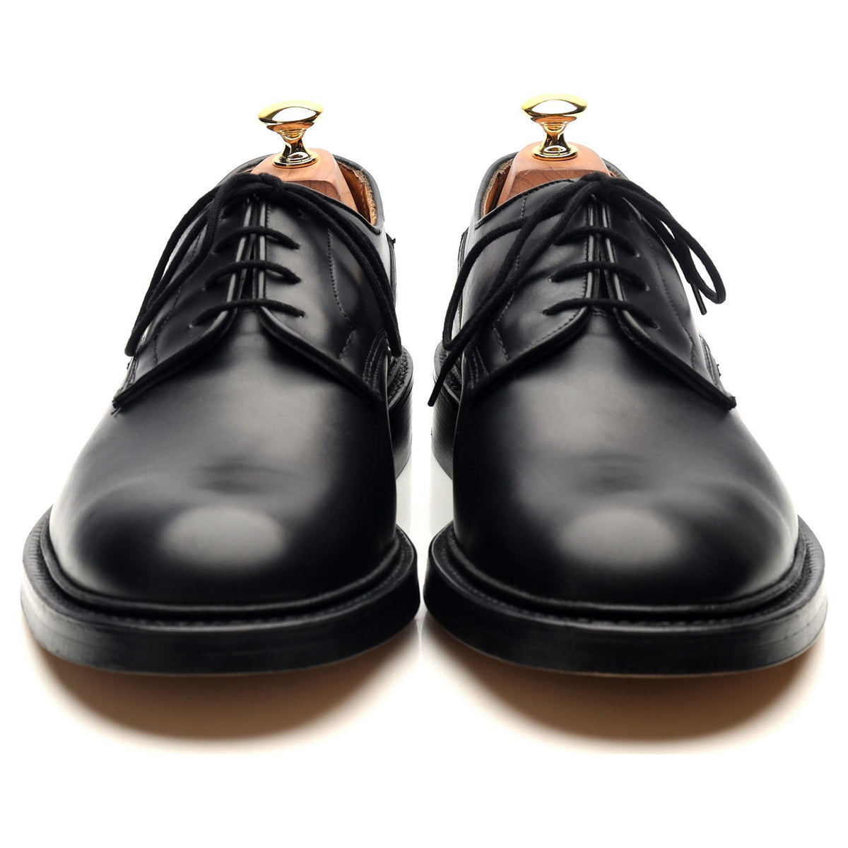 &#39;Woodstock&#39; Black Leather Derby UK 10