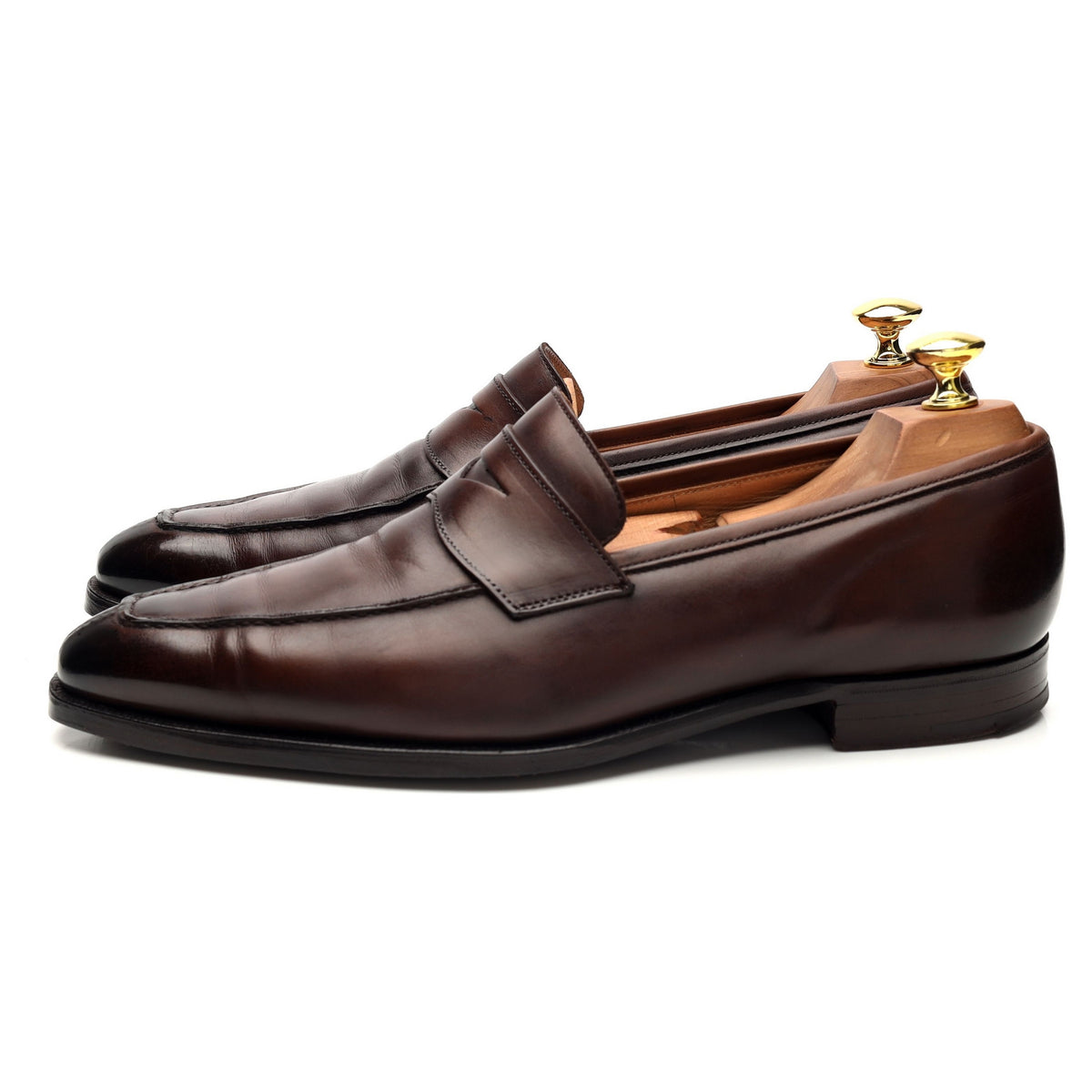 &#39;Bury 2&#39; Dark Brown Leather Loafers UK 7 E