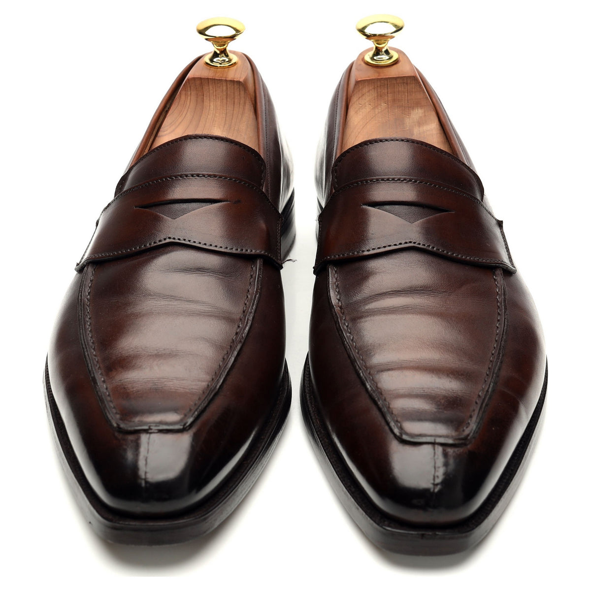 &#39;Bury 2&#39; Dark Brown Leather Loafers UK 7 E