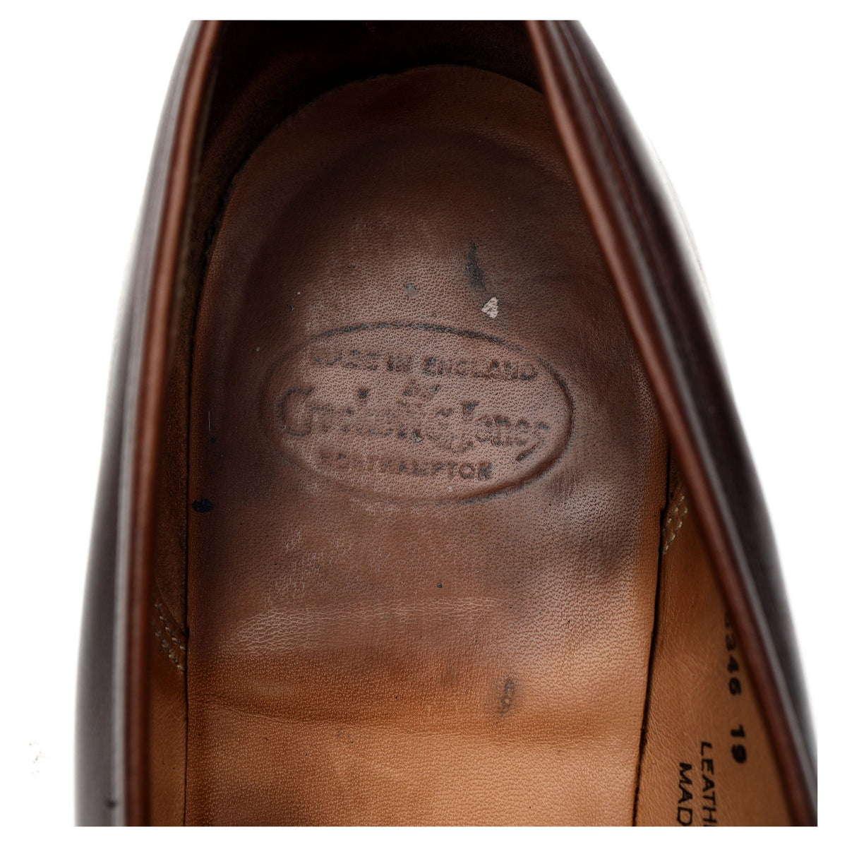 &#39;Bury 2&#39; Dark Brown Leather Loafers UK 7 E