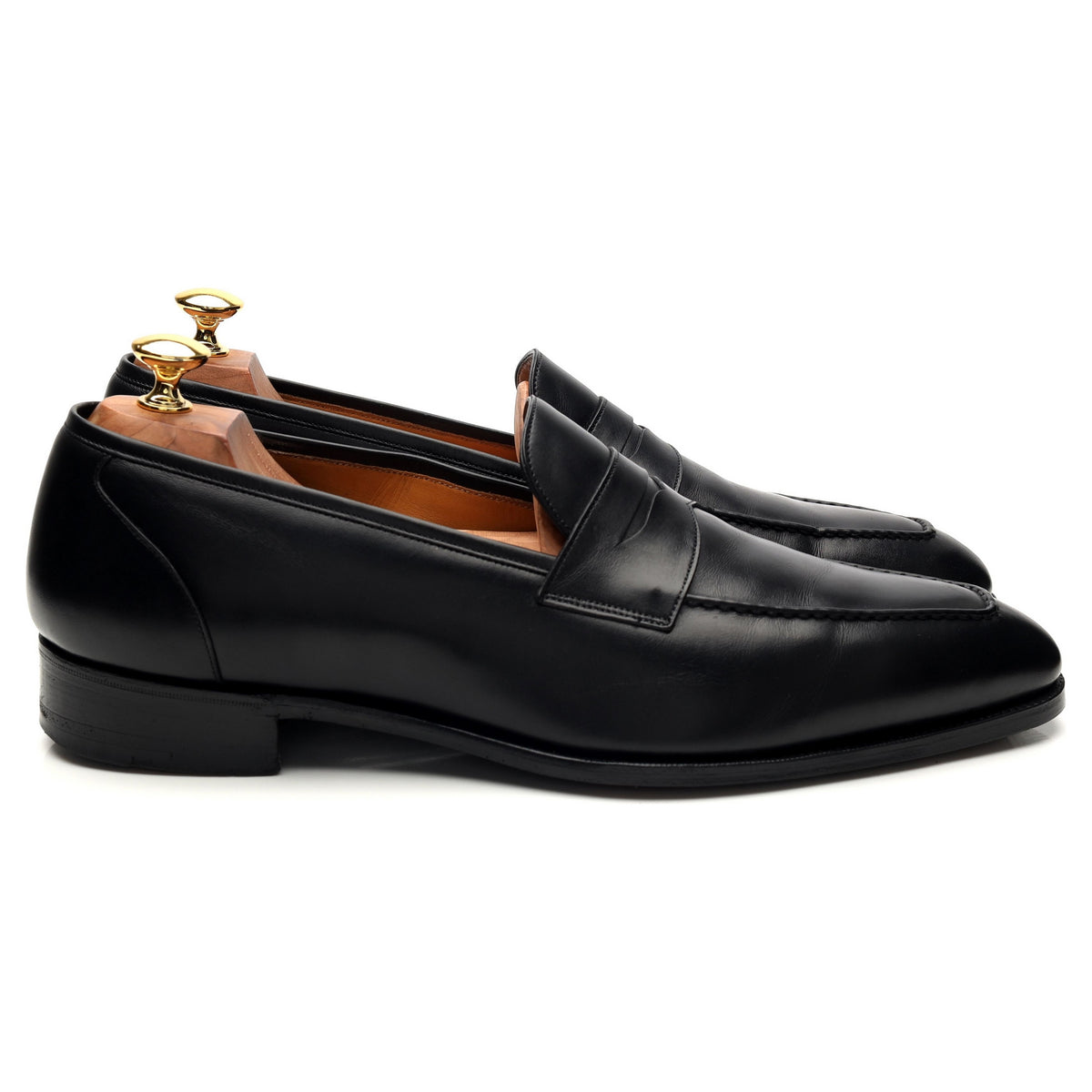 &#39;Monaco&#39; Black Leather Loafers UK 10.5 E