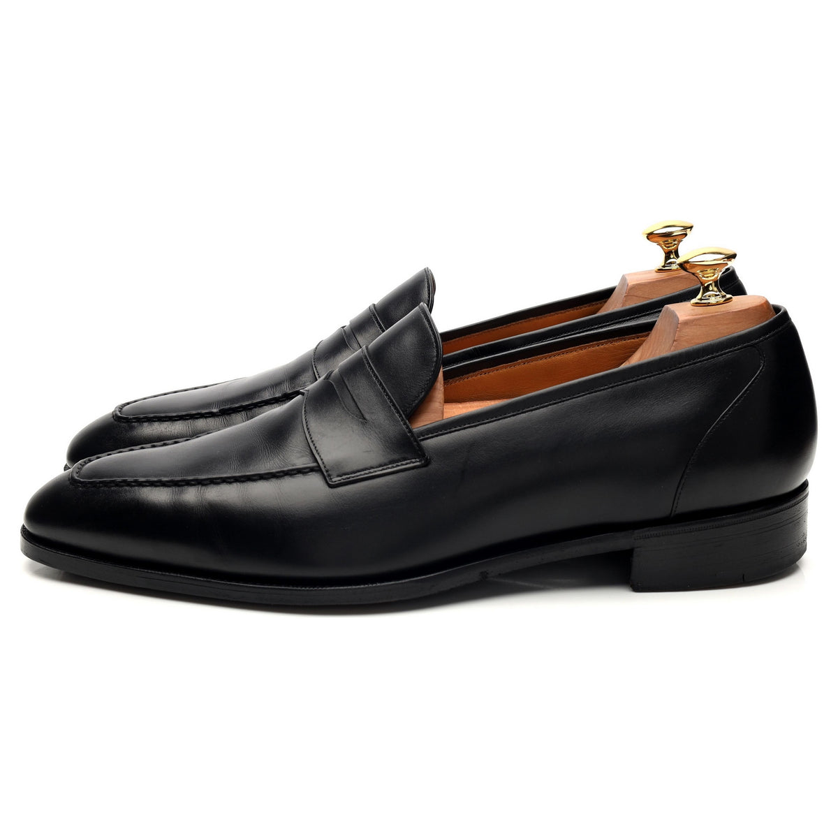 &#39;Monaco&#39; Black Leather Loafers UK 10.5 E