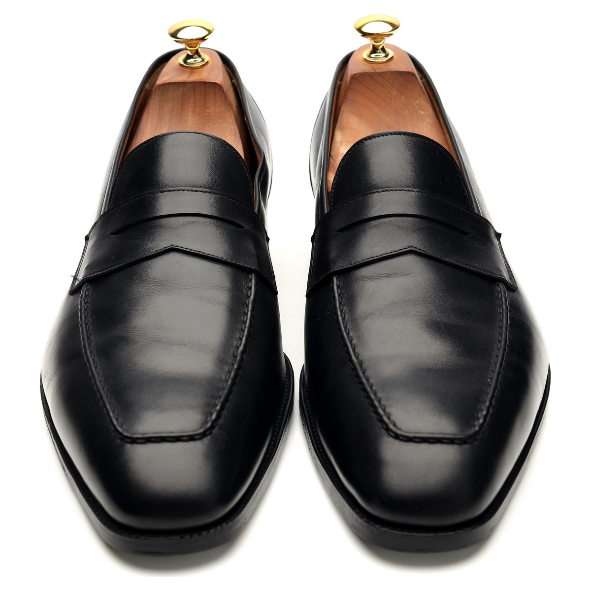 &#39;Monaco&#39; Black Leather Loafers UK 10.5 E