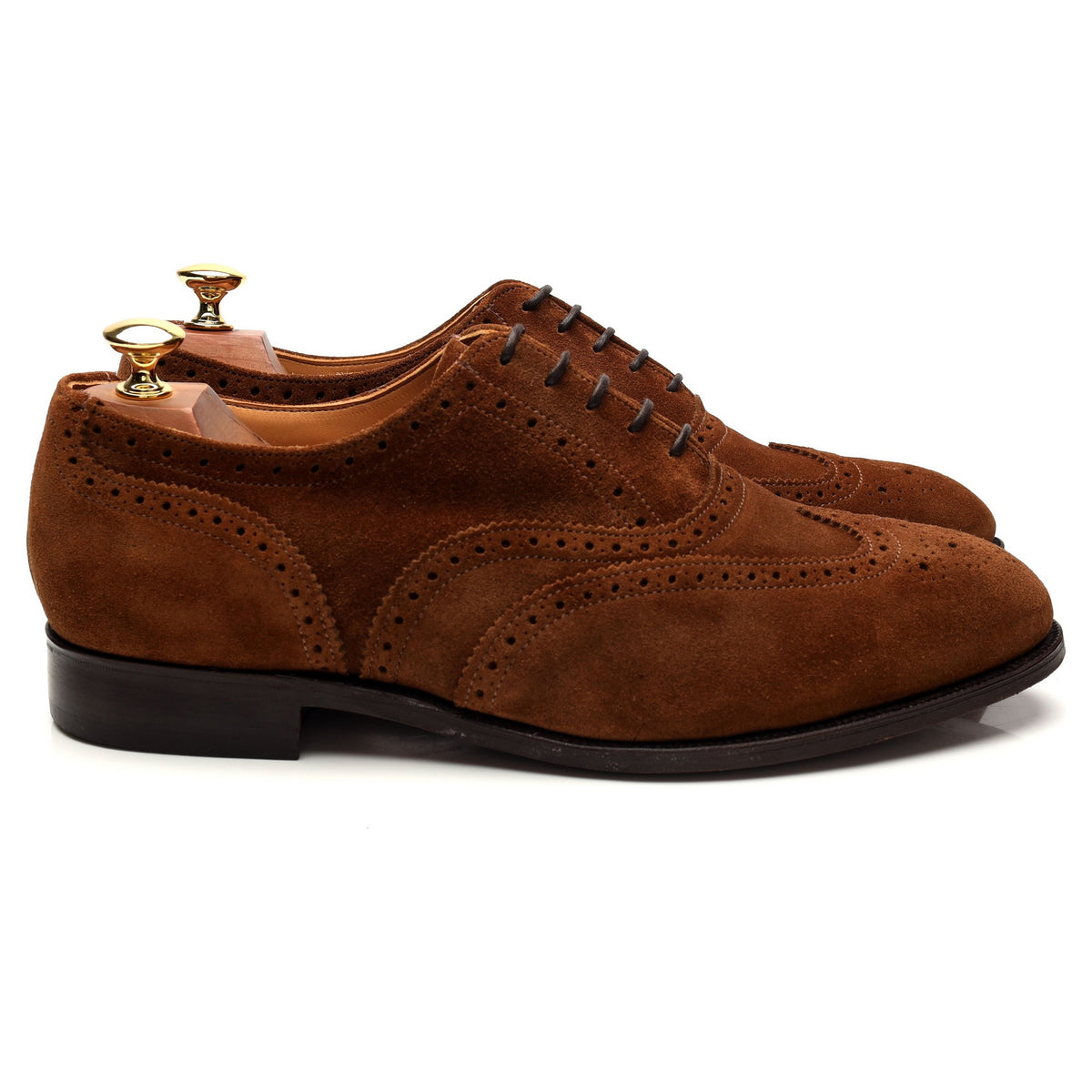 Snuff Brown Suede Oxford Brogue UK 9.5