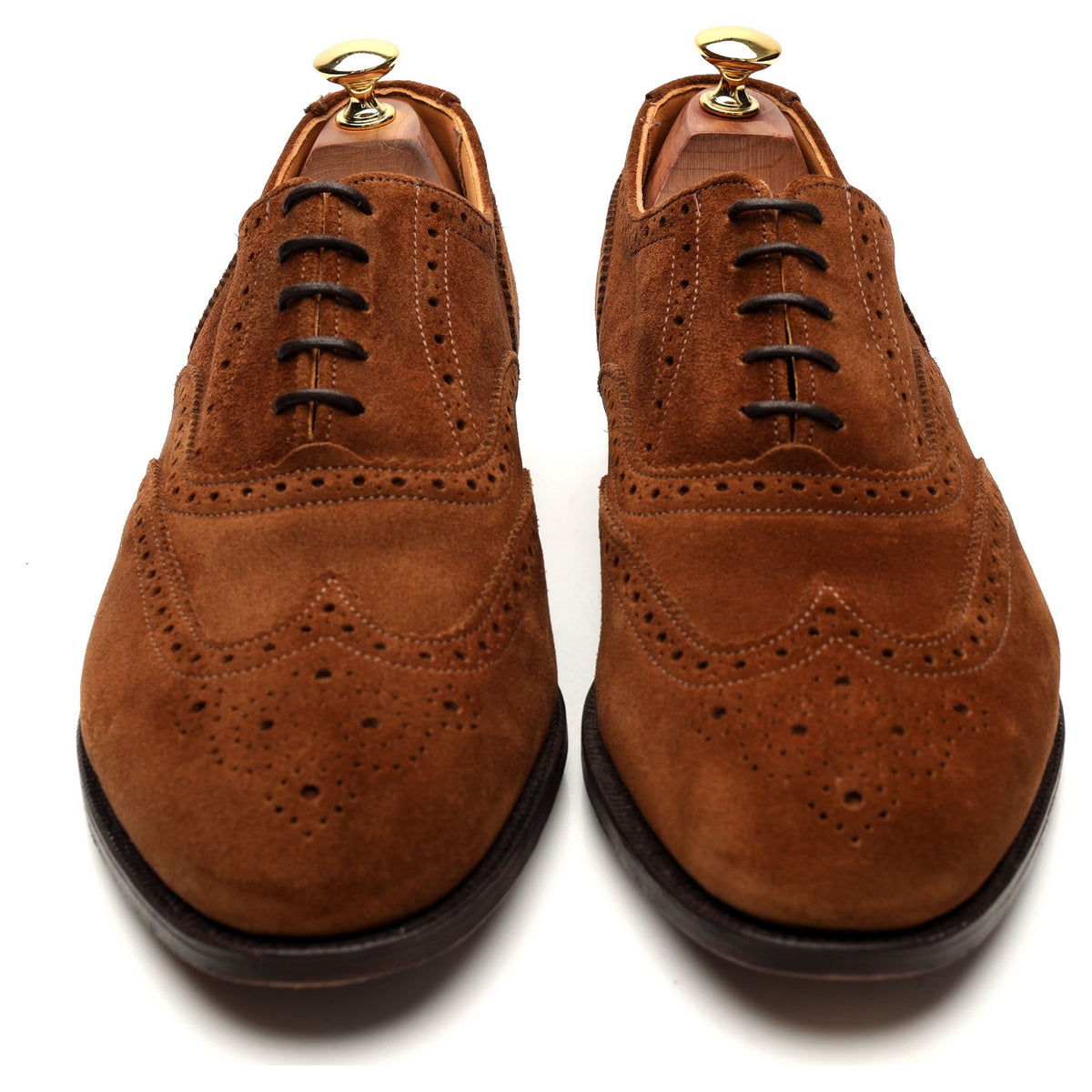 Snuff Brown Suede Oxford Brogue UK 9.5