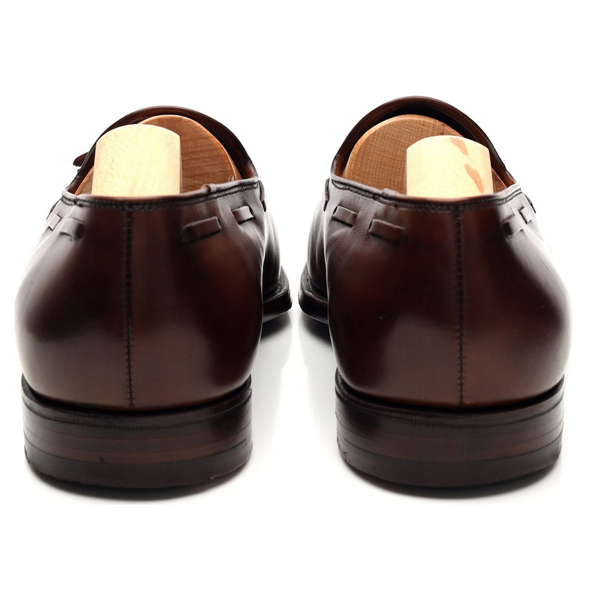 &#39;Adrian&#39; Dark Brown Tassel Leather Loafers UK 7.5 E