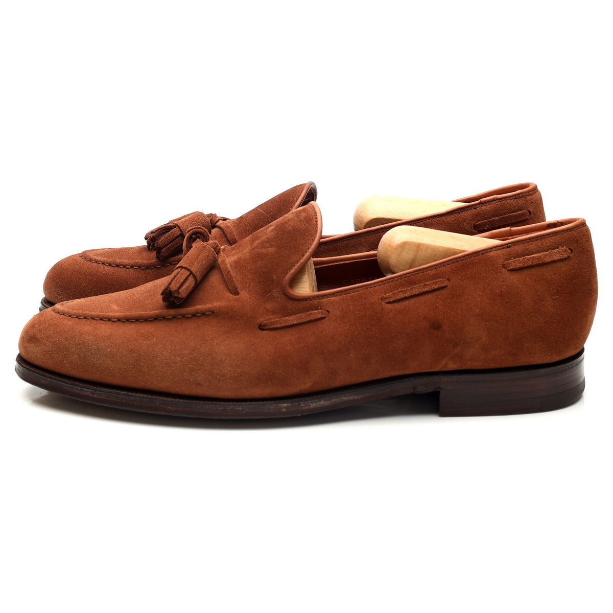 &#39;Gabriel&#39; Brown Suede Tassel Loafers UK 7.5 EX