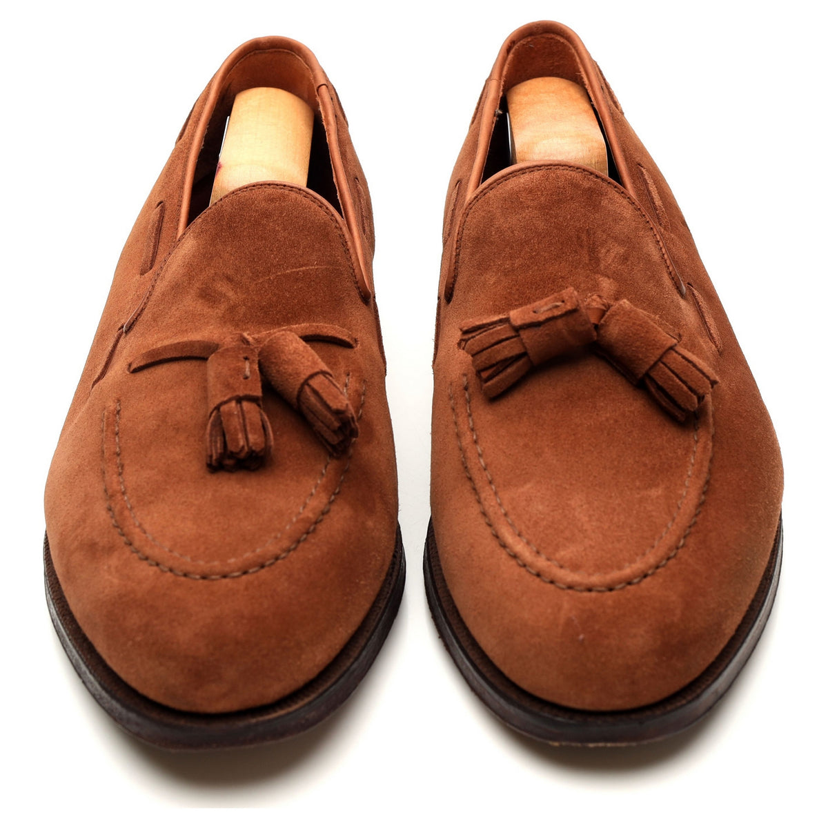 &#39;Gabriel&#39; Brown Suede Tassel Loafers UK 7.5 EX