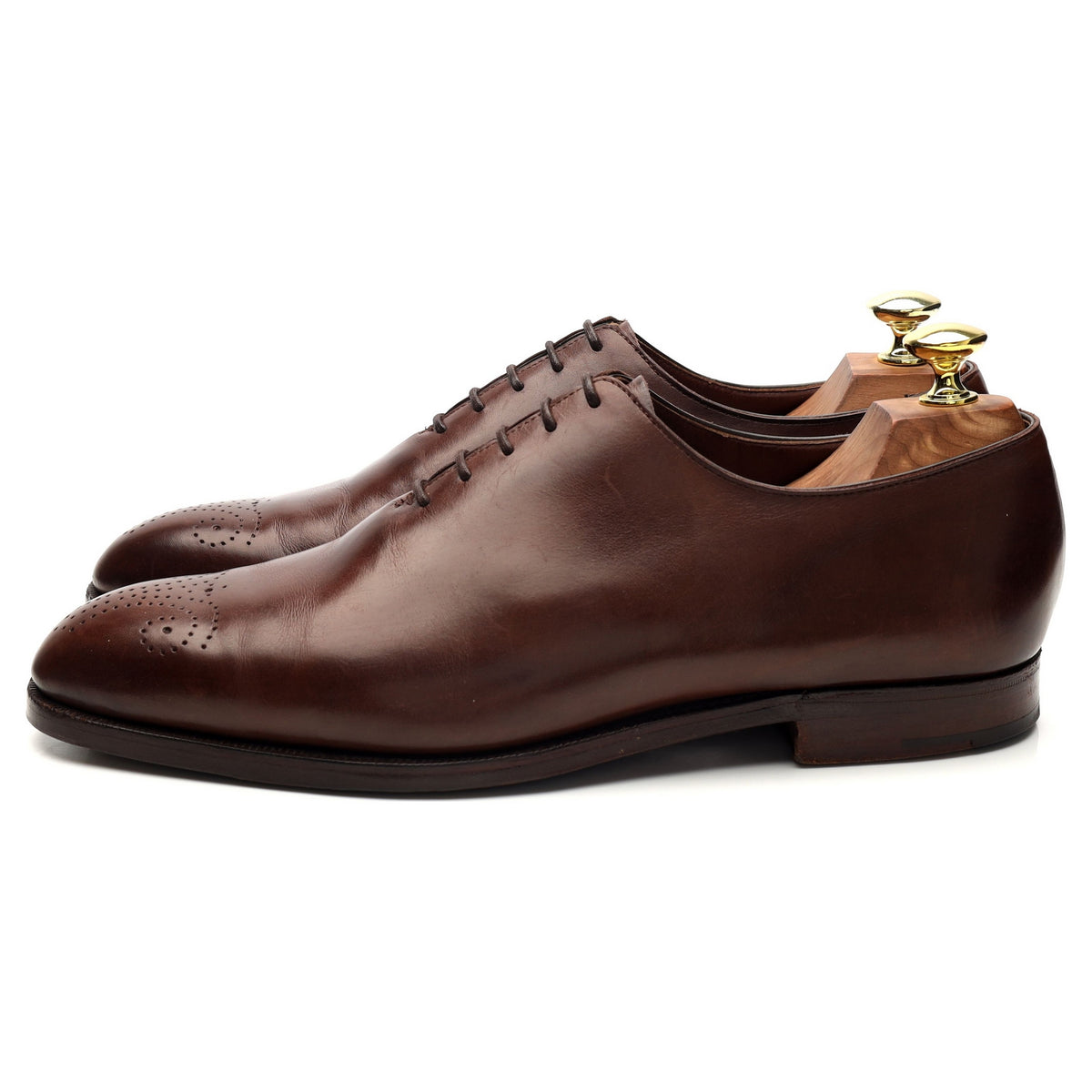 &#39;Weymouth&#39; Brown Leather Wholecut Oxford UK 7 E