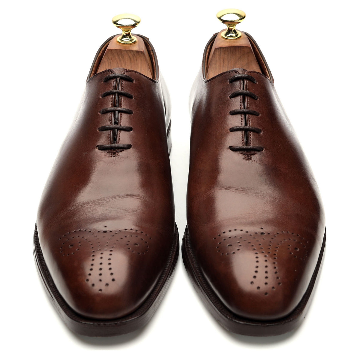 &#39;Weymouth&#39; Brown Leather Wholecut Oxford UK 7 E