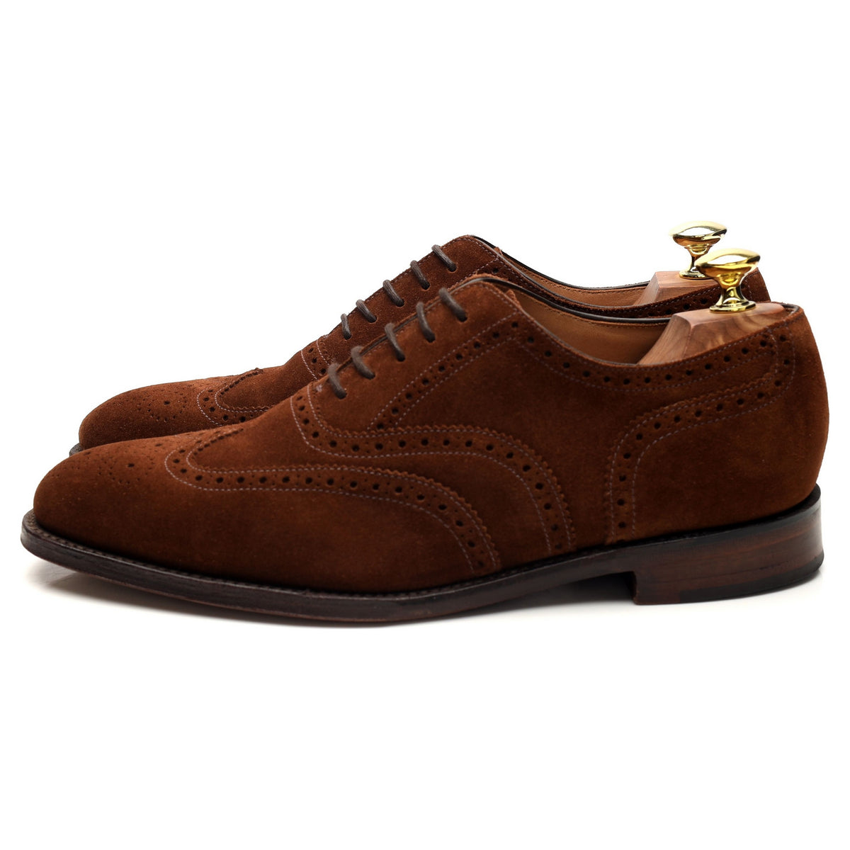 1880 &#39;Buckingham&#39; Brown Suede Oxford Brogues UK 7 F