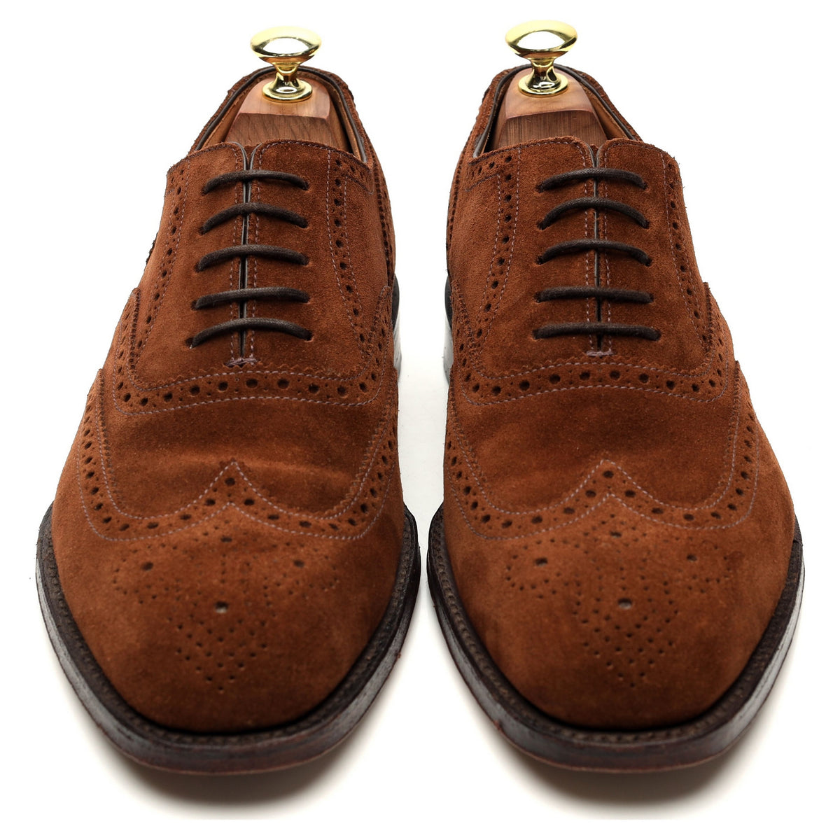 1880 &#39;Buckingham&#39; Brown Suede Oxford Brogues UK 7 F