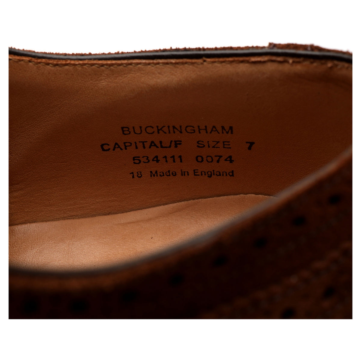 1880 &#39;Buckingham&#39; Brown Suede Oxford Brogues UK 7 F