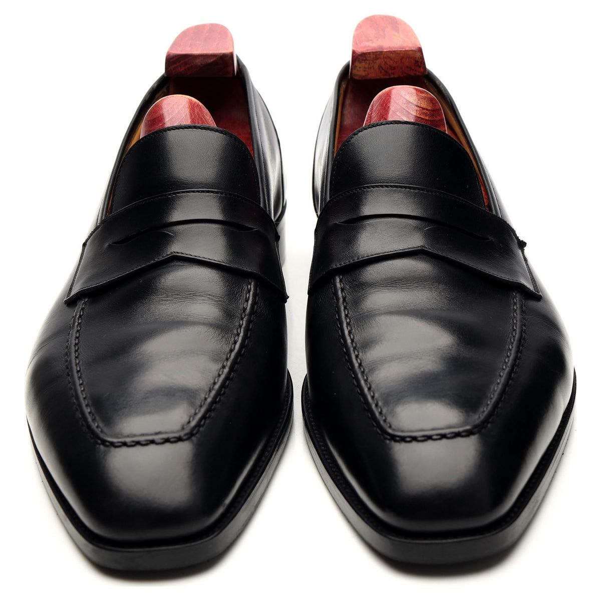 &#39;Monaco&#39; Black Leather Loafers UK 10 E