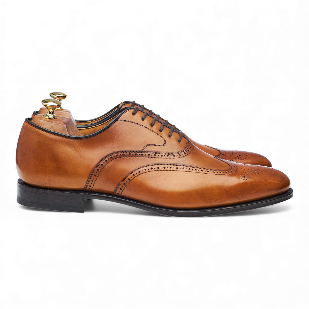 'Chatsworth' Tan Brown Leather Oxford Brogues UK 10 G