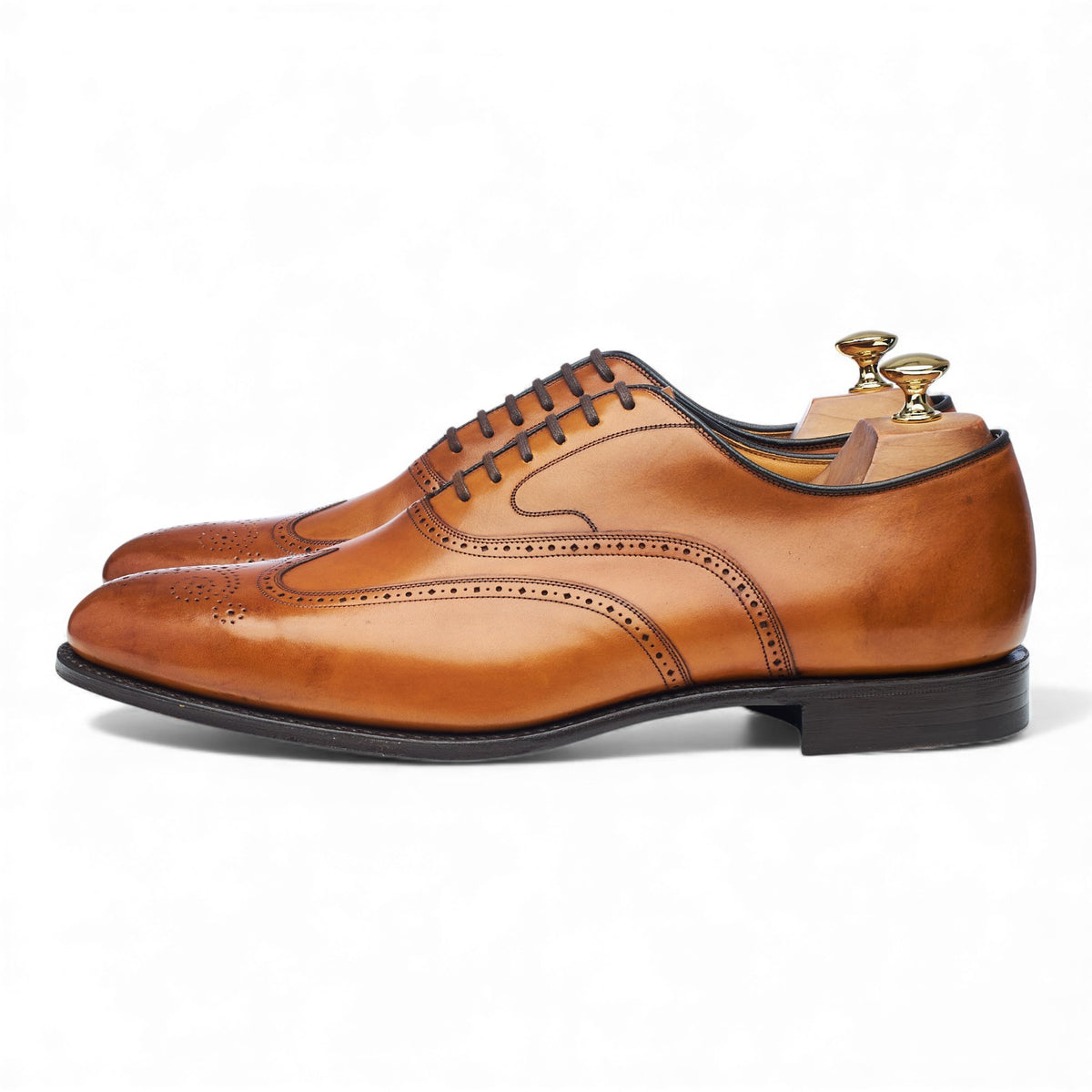 'Chatsworth' Tan Brown Leather Oxford Brogues UK 10 G