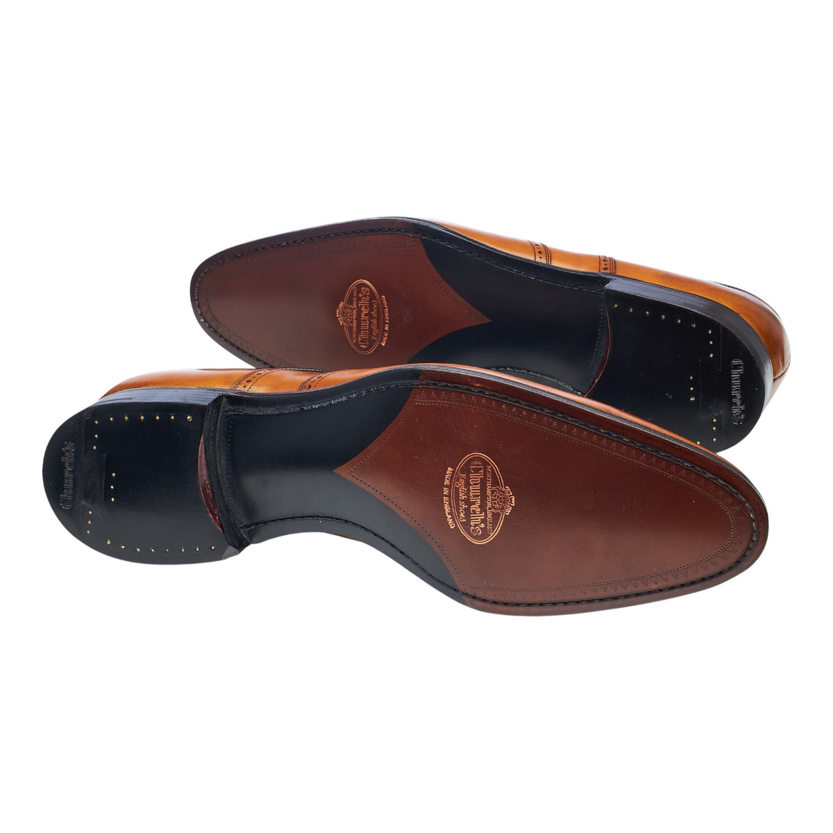 'Chatsworth' Tan Brown Leather Oxford Brogues UK 10 G